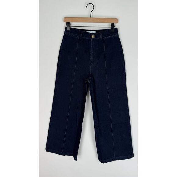 Brass The Sailor Pant Jeans Womens Size 8 Indigo Blue Dark Wash Wide Leg New - Picture 5 of 14